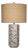Jamie Young Lucille Mother of Pearl Table Lamp with Raffia Shade For Sale