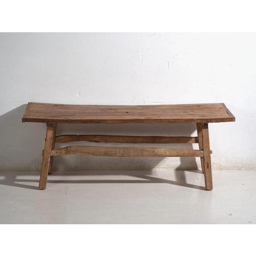 Wood Antique Chinese Qing Dynasty Kang Table in Pine For Sale - Image 7 of 11