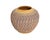 A studio pottery vase by the American ceramicist Barry Vantiger. This rounded vase features a brown, textured exterior,...