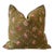 French Linen Floral Pillow With Down Insert Made in France For Sale