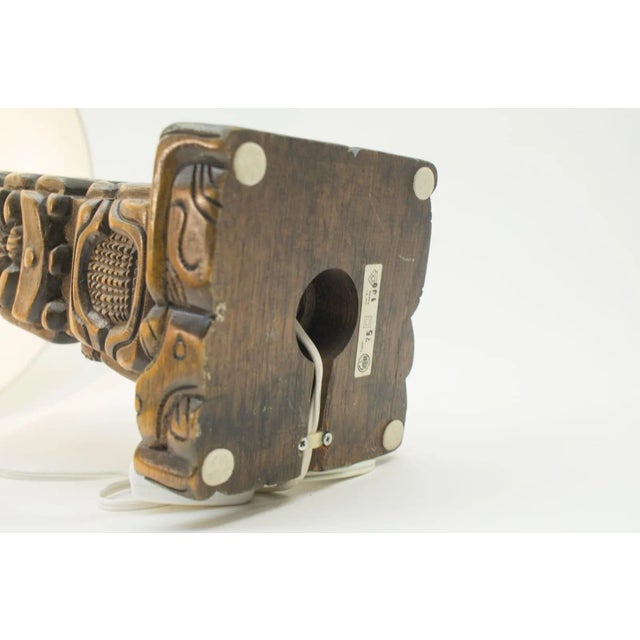Hand-Carved Wooden Table Lamps from Temde, 1960s, Set of 2 For Sale - Image 12 of 14