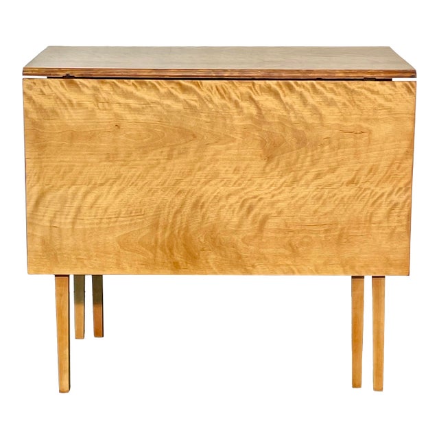 Tiger / Curly Maple Pennsylvania Bench Made Vintage Double Gate Leg Table For Sale