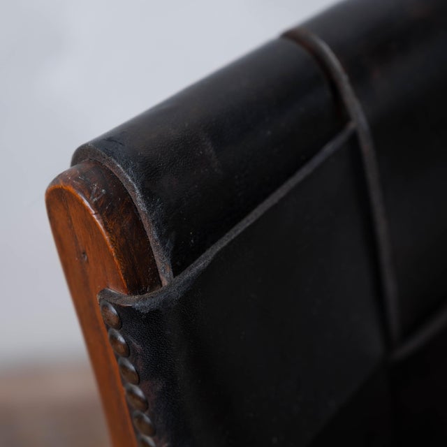 Pierre Lottier Leather Lounge Chair, 1960s For Sale - Image 15 of 18