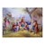 This colorful antique majolica charger was crafted in France circa 1860 and features a finely hand-painted pastoral scene...