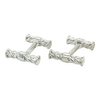 1990s David Yurman Estate Men Cufflinks Sterling Silver, A Pair For Sale