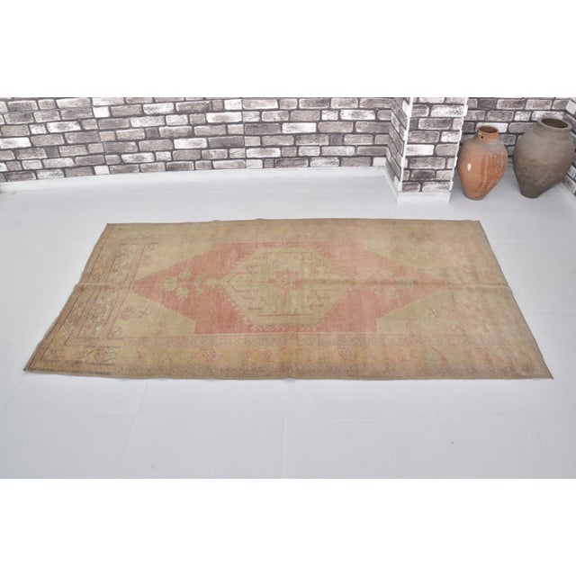 Tribal 1950s Anatolian Tribal Oushak Carpet For Sale - Image 3 of 10