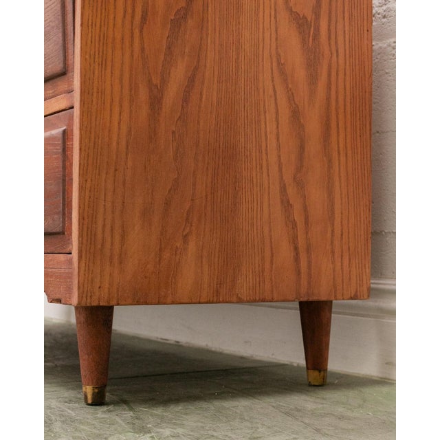 Wood Mid 20th Century Elmwood Six Drawer Dresser For Sale - Image 7 of 8