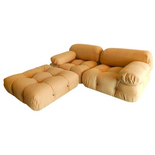 Camaleonda Lounge Chairs and Pouf by Mario Bellini for B&B Italia, 1970s, Set of 3 For Sale