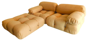 Camaleonda Lounge Chairs and Pouf by Mario Bellini for B&B Italia, 1970s, Set of 3