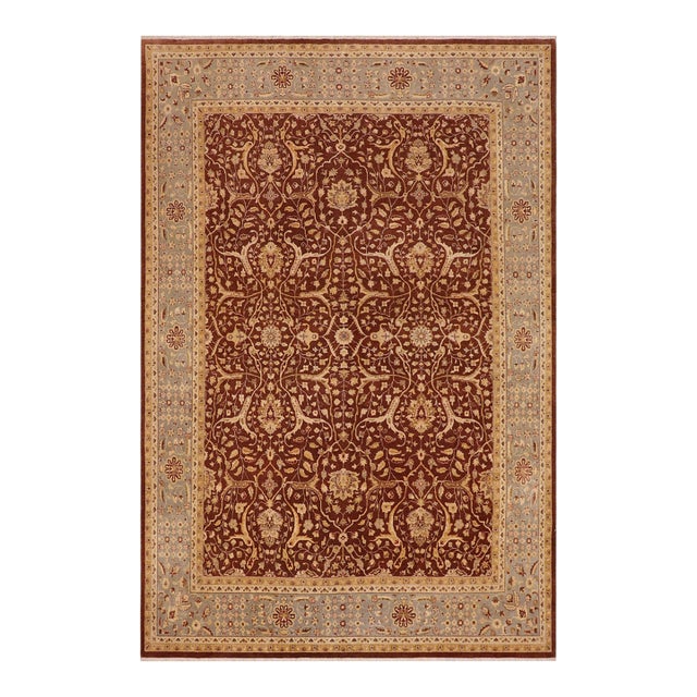Shabby Chic Brown/Gray Wool Rug - 8'11'' X 11'11'' For Sale
