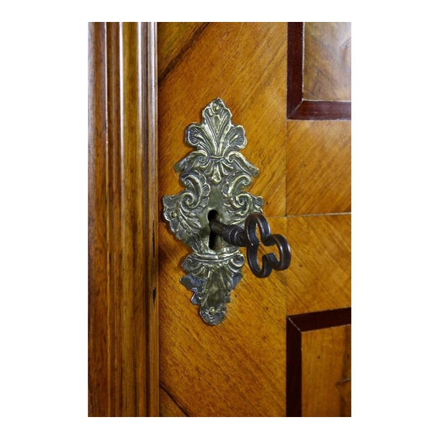 Baroque Cabinet with Inlay Works in Nutwood, Plum and Oak, 1780s For Sale - Image 13 of 18