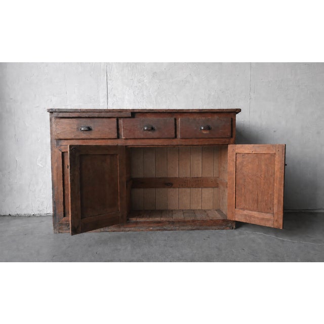 Antique European Farmhouse Wood Cupboard Cabinet Sideboard For Sale In Las Vegas - Image 6 of 14