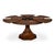 Transitional Round Dining Table, Medium - Warm Brown Oak With Faceted Pedestal Base For Sale - Image 4 of 11