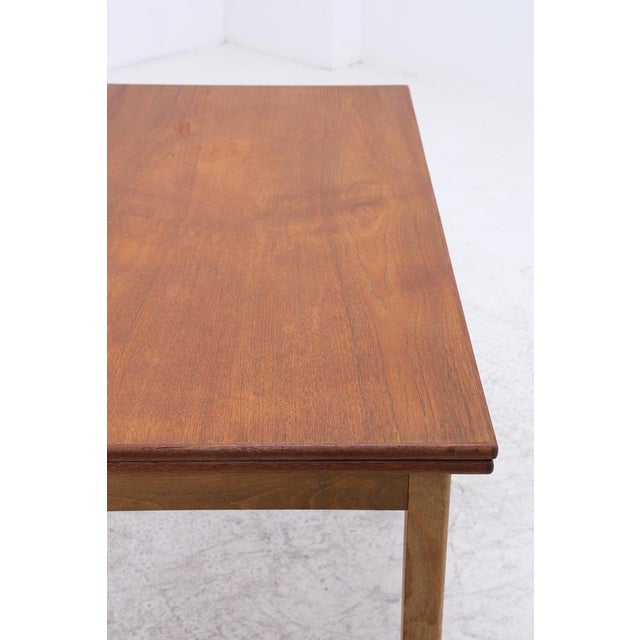 Vintage Teak Dining Table with Two Extension Leaves, 1960s For Sale - Image 9 of 14