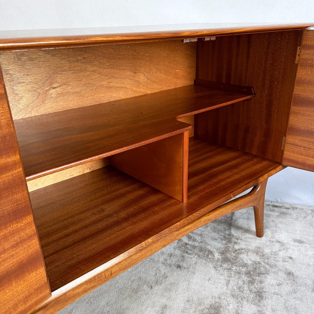 Brown Figured Walnut Sideboard by Alfred Cox, 1960s For Sale - Image 8 of 16