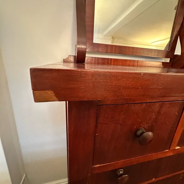 Antique Highboy Dresser With Swivel Mirror For Sale In New York - Image 6 of 12