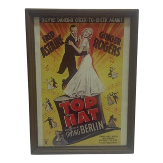 Vintage "Top Hat" Movie Poster For Sale