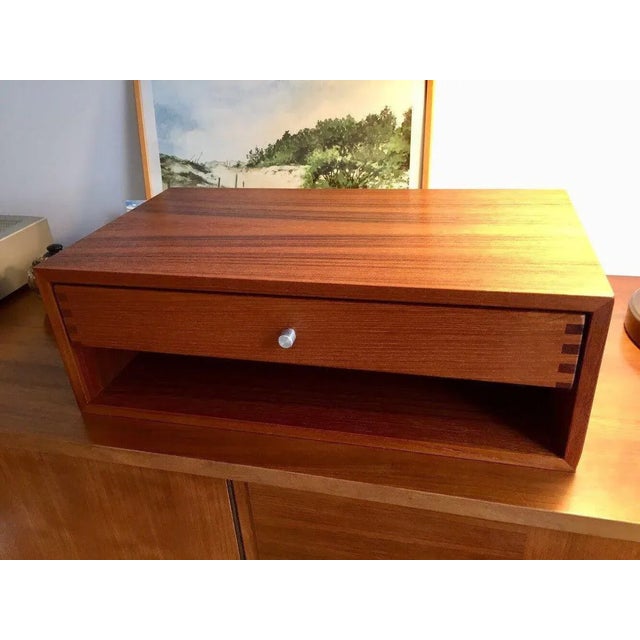 Wood Danish Teak Floating Wall Console from Aksel Kjersgaard, 1960s For Sale - Image 7 of 7