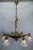 Art Deco French Bronze and Frosted White Glass Six-Light Chandelier, 1920 For Sale - Image 14 of 18