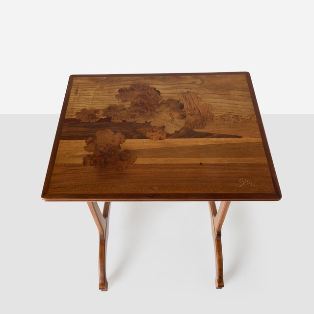 Early 20th Century Art Nouveau Nesting Tables with Botanical Marquetry by Émile Gallé For Sale In San Francisco - Image 6 of 9