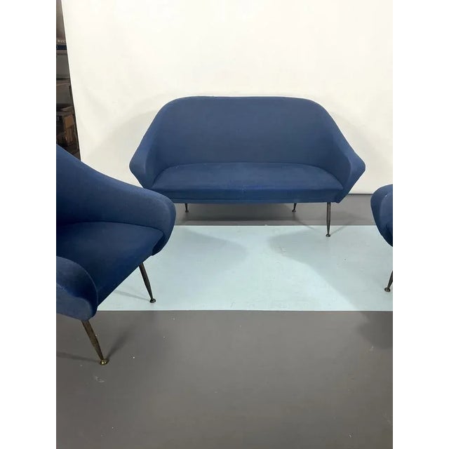 Mid-Century Modern Loveseat and Armchairs by Gastone Rinaldi, 1950s, Set of 3 For Sale - Image 15 of 18