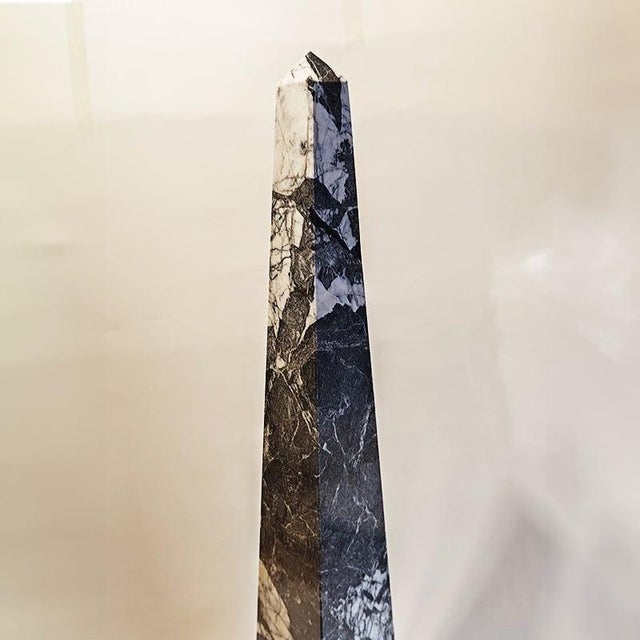 Black Large Obelisk in Black Marble of Aquitaine, Italy, 1960s For Sale - Image 8 of 10