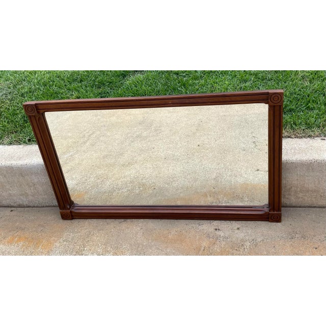Traditional Vintage Carved Wooden Frame Wall Mirror For Sale - Image 3 of 11