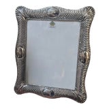 Art Deco English Sterling Silver Rectangular Picture Photo Frame For Sale