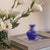 Lovely petite Scavo vase from Italy, 1960s. Beautiful form made of blown frosted blue glass with two handles. Perfect gift.