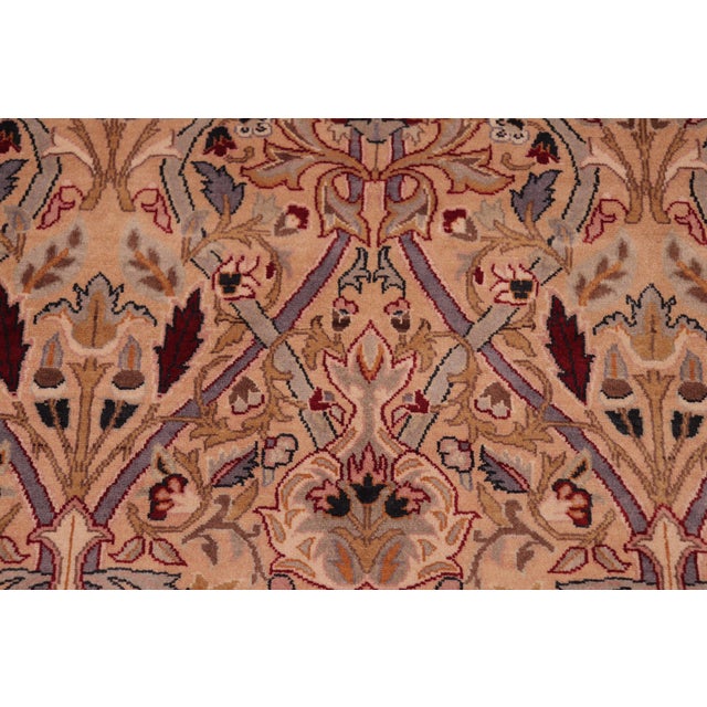 Shabby Chic Pak-Persian Tan/Red Wool Rug - 8'4'' X 10'3'' For Sale - Image 4 of 9