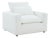 Wood Cali Pearl Performance Fabric Arm Chair For Sale - Image 7 of 7