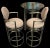 Metal Design Institute of America [Dia] Deco Revival Barstools and Bistro Table - Set of 3 For Sale - Image 7 of 10