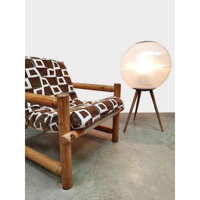 Light Yellow Vintage Space Age Tripot Ball Floor Lamp, 1970s For Sale - Image 8 of 8