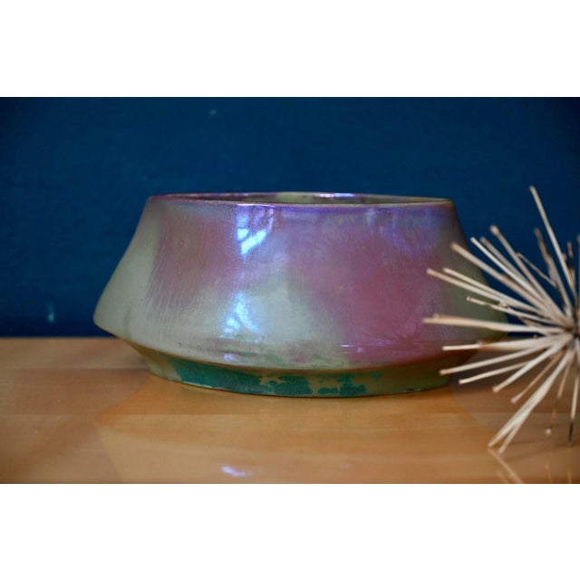 Vintage Rambervillers Stoneware Planter with Glossy Glazes, 1940s For Sale - Image 10 of 10