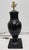 Late 20th Century Ebonized and Glazed Cast Ceramic Vase-Form Table Lamp For Sale - Image 4 of 7