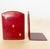 Florentine Vintage Red and Gold Florentine Leather Folding Bookends For Sale - Image 4 of 9