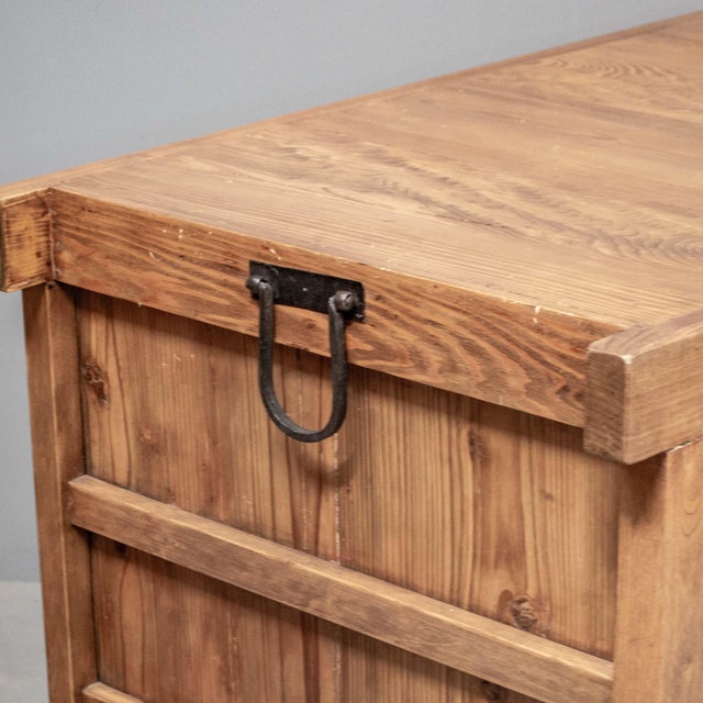 Antique Japanese Cedar & Elm Goshu Mizuya Kitchen Chest For Sale - Image 9 of 11