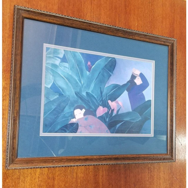 1980s "Women of Hawaii" Serigraph Art Prints by Pegge Hopper - Set of 4 For Sale - Image 10 of 11