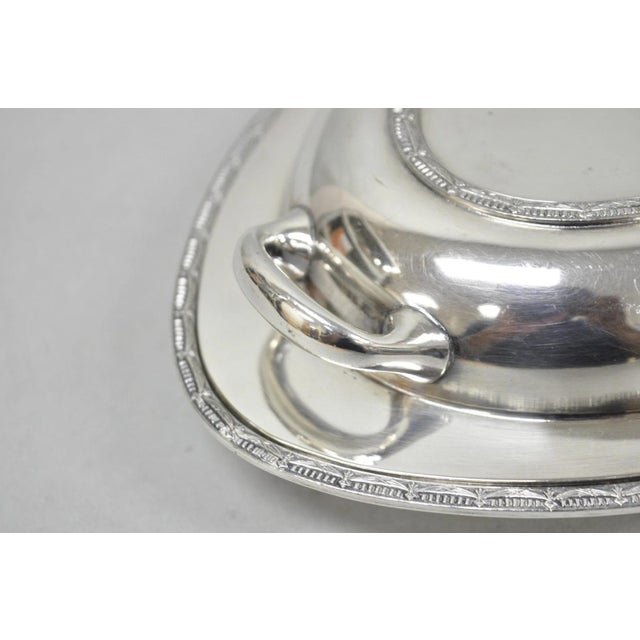 Mid 20th Century Vintage T&t Silver Plated Victorian Oval Vegetable Serving Platter W/ Drapes For Sale - Image 5 of 16