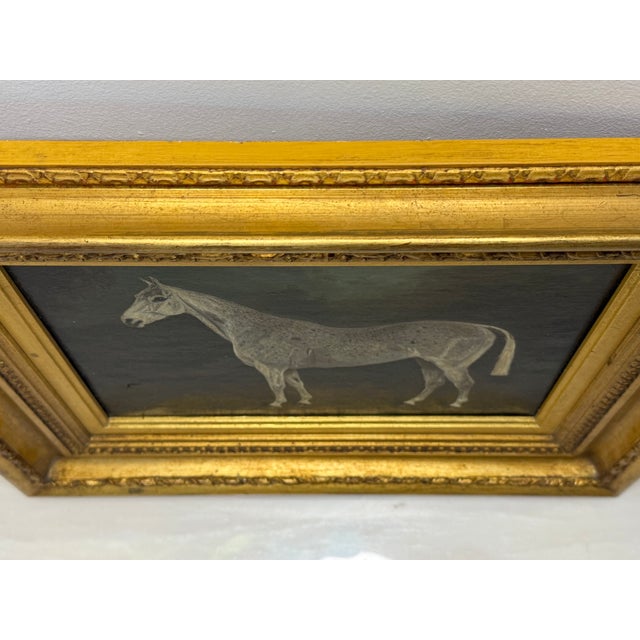 Grisette Grey Mare Equestrian Oil Painting Dated 1925 Painted From Life at Nantwich With Links to the Grosvenor Sporting Sphere and Cheshire Hunt For Sale - Image 4 of 18