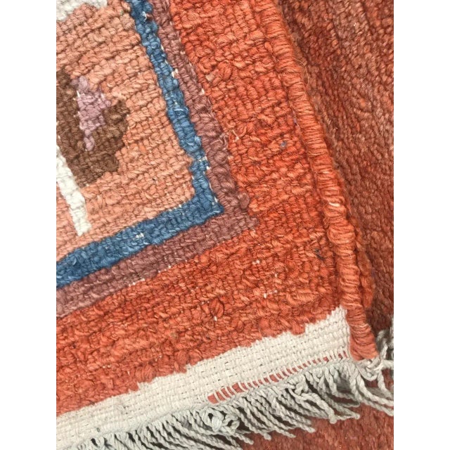 Orange Vintage Tibetan Rug For Sale - Image 8 of 9