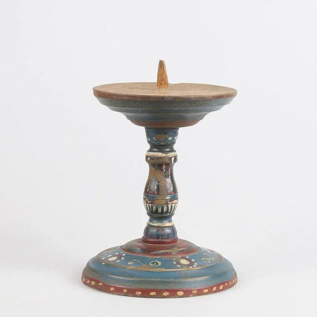 Wood Candleholder, Hälsingland, Sweden, 1850s For Sale - Image 7 of 8