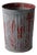 Antique Galvanized Utility Can With Red Paint For Sale