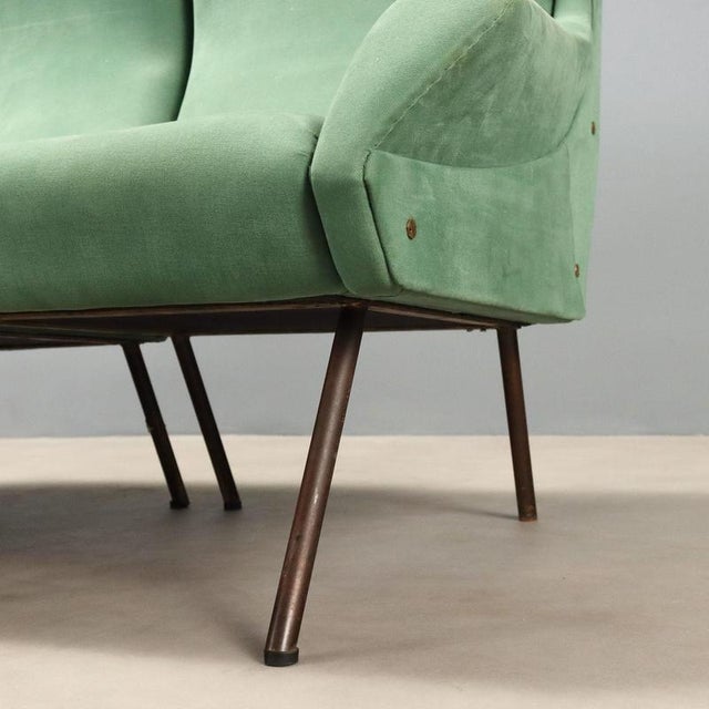 Vintage Green Corner Sofa, 1960s For Sale - Image 9 of 13