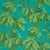 Harlequin Dappled Leaf Wallpaper in Emerald/Teal - a Sample For Sale