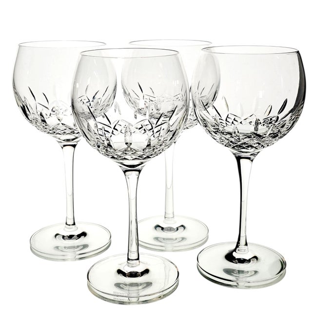 Late 20th Century Waterford Crystal Lismore Essence Balloon Wine Glasses - Set of 4 For Sale In San Francisco - Image 6 of 16