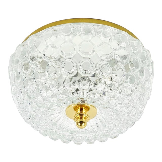 Mid-Century Bubble Glass Flush Mount/Ceiling Light by Helena Tynell for Limburg, Germany, 1960s For Sale