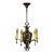 1920s Cast Bronze Chandelier With Original Finish For Sale