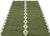 Textile Handmade New Zealand Wool Dhurrie, Olive Green and White Diamond Rug- 4'x6' For Sale - Image 7 of 15