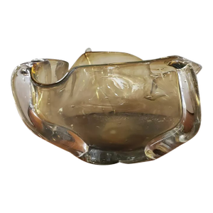 “Scis Au Lare” Contemporary Studio Glass Bowl Signed Mitchell, 2002